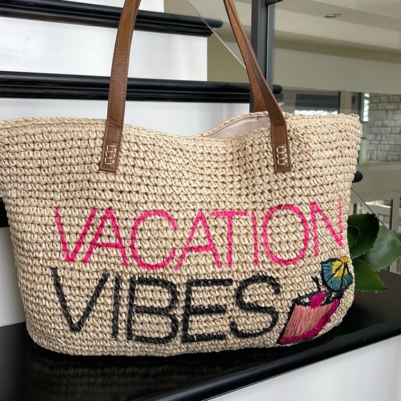 INC International Concepts Handbags - New Beach bag, handbag, purse, shoulder tote woven vacation vibes